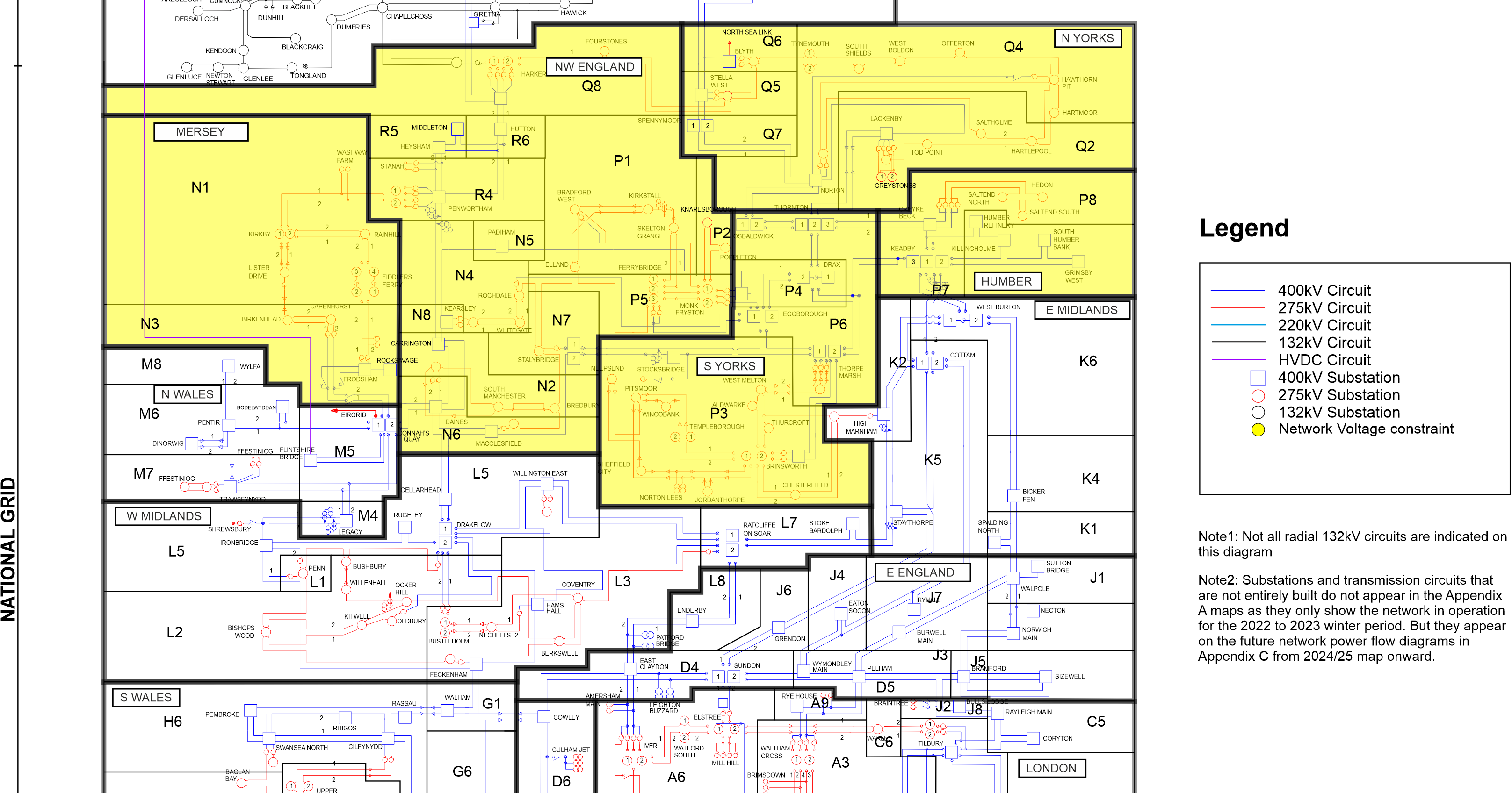 Voltage screening graphic north England