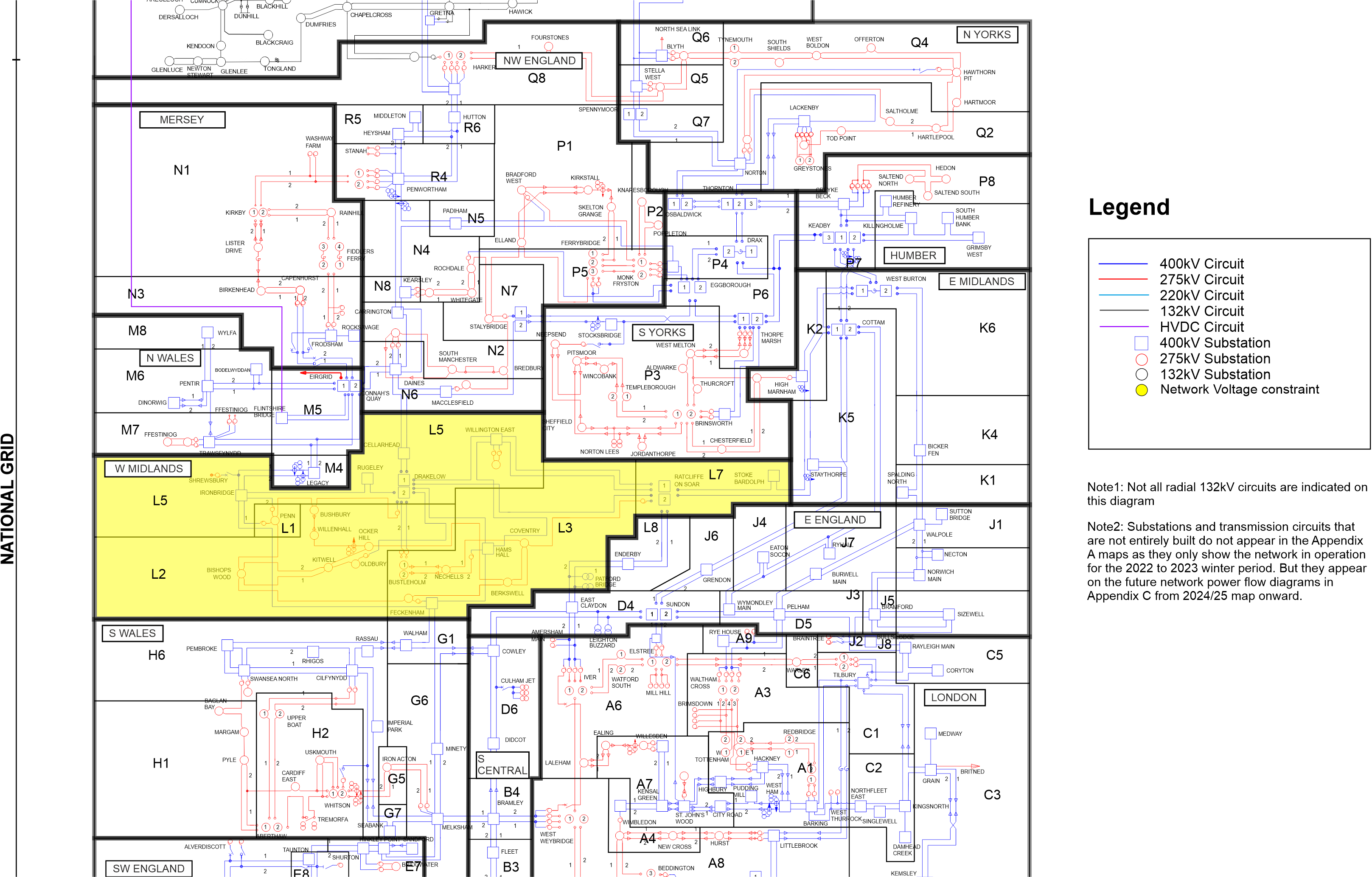 Voltage screening graphic north Wales and Midlands