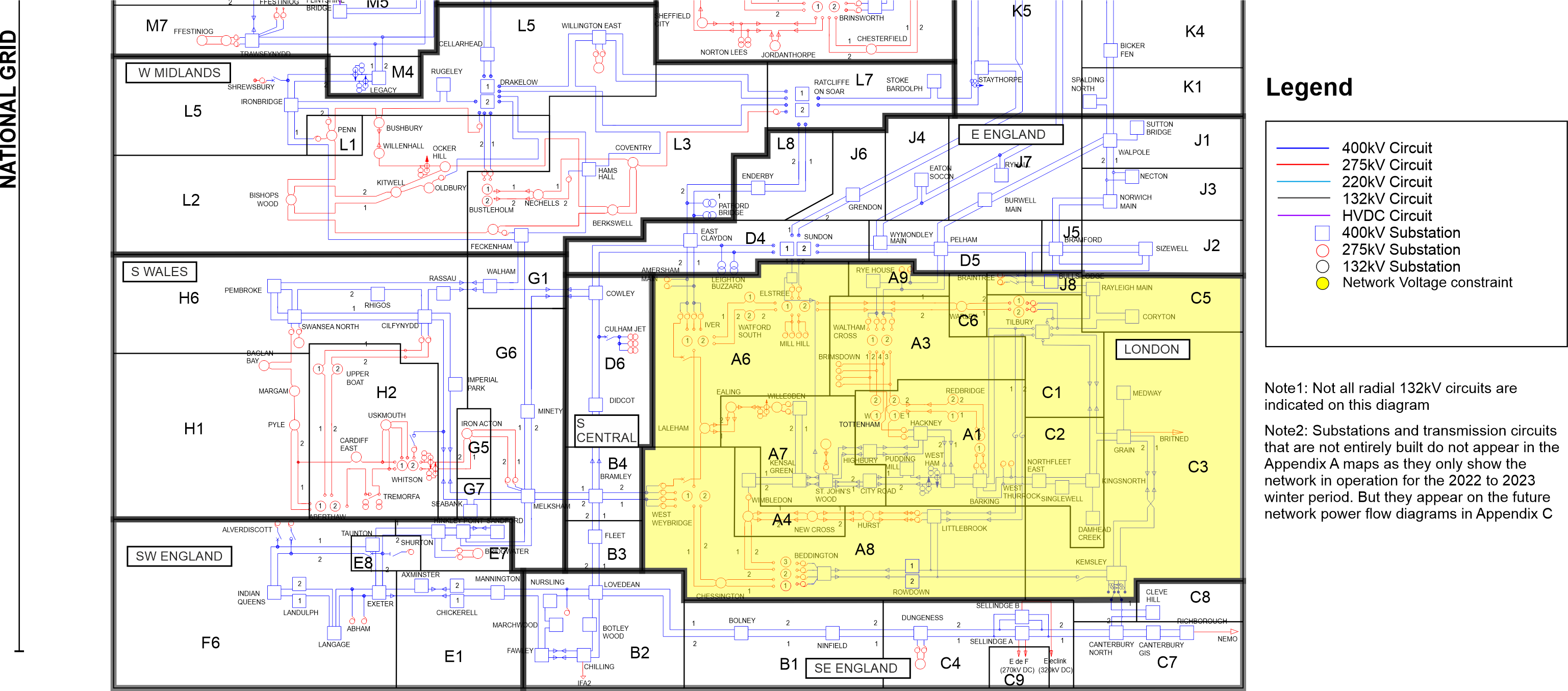 Voltage screening graphic south England