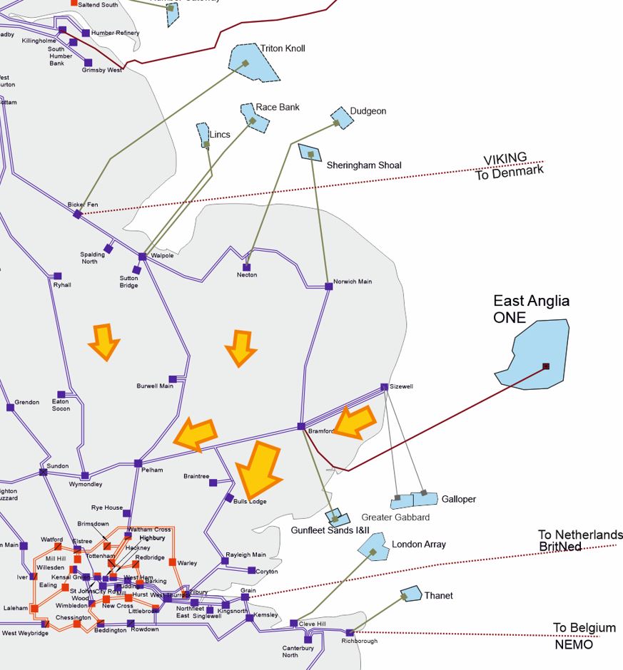 East of England regional flows ETYS 2024