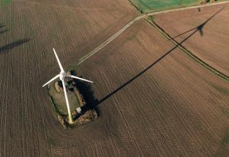 Turbine in middle of field