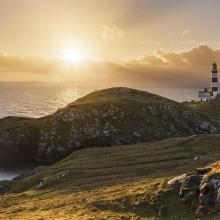 sunset with lighthouse