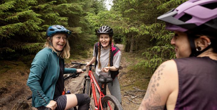 Friends on a bike ride